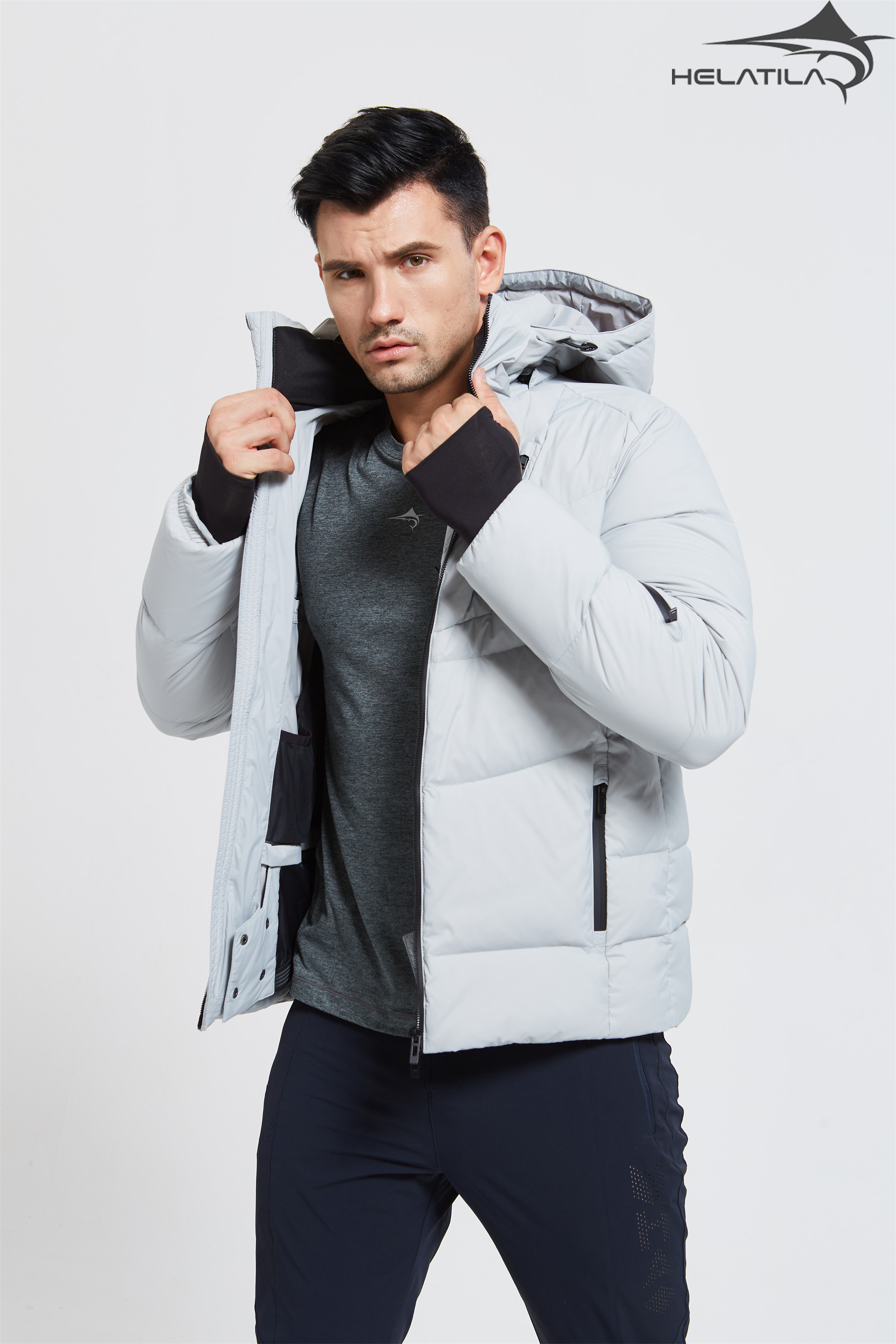 Helatila men's short down jacket