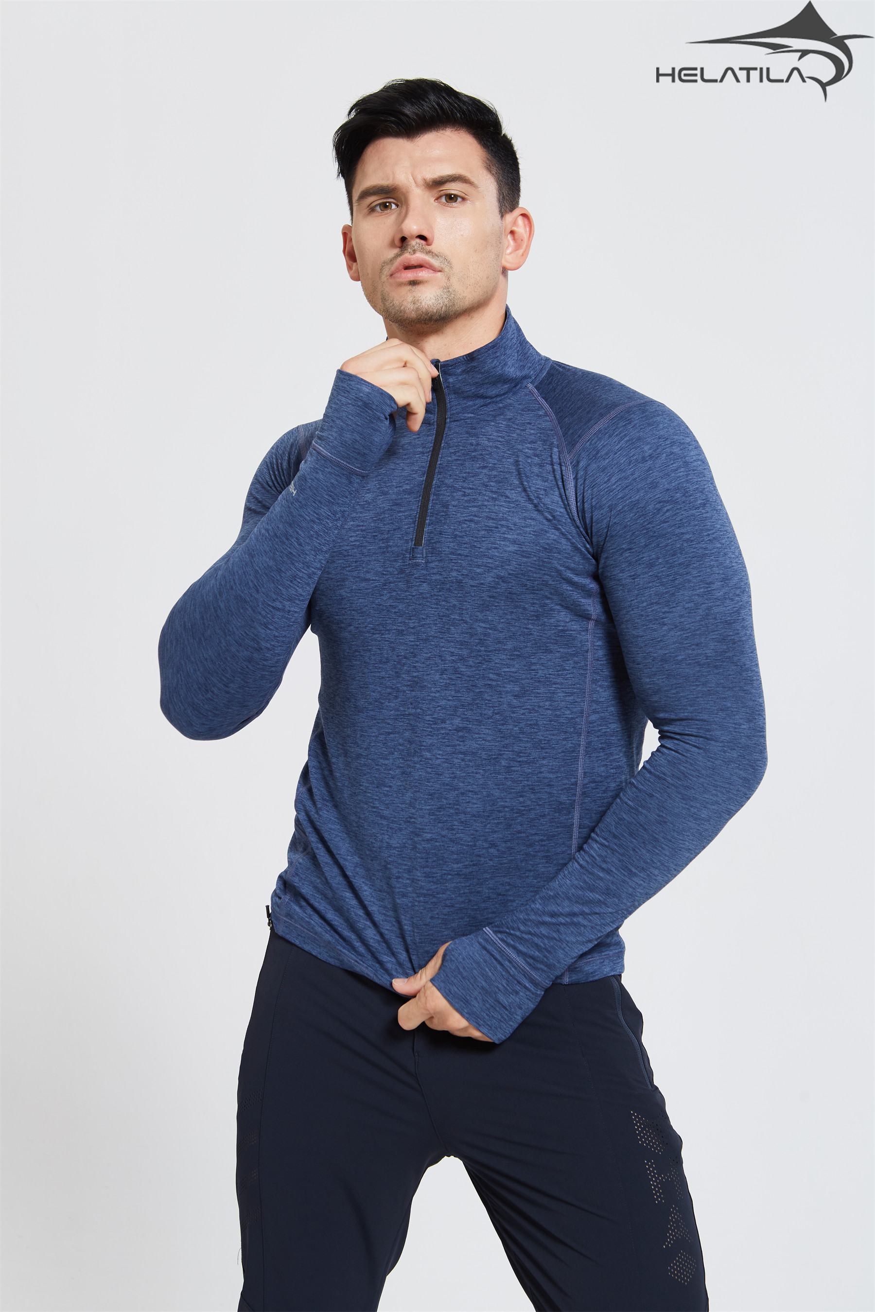 Helatila  Men's sports long sleeve T-shirt